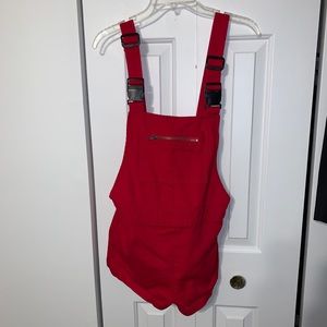 Red overalls